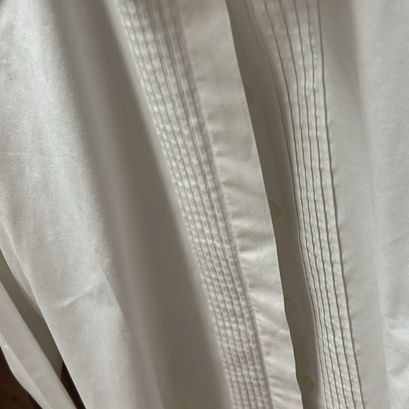 Yves St. Clair White Dress Shirt with Embroidered Collar - Picture 4 of 6